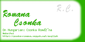 romana csonka business card